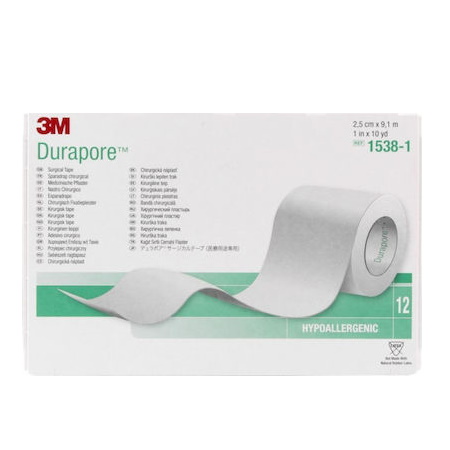 3M Durapore 1538 Δυνατές Ταινίες Ακινητοποίησης 2.5cm x 9.14m 12 τεμάχια