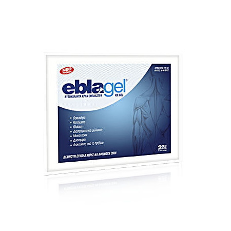 EblaGel Ice Gel - Αυτοκόλλητα Κρύα Έμπλαστρα (14x10cm) 10τμχ