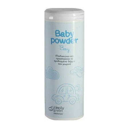 Simple Green Baby Powder Boy Βρεφική Πούδρα για το ερεθισμένο δέρμα του μωρού 110g