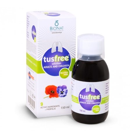 Bionat Tusfree Φυτικό Σιρόπι για Ξηρό & Παραγωγικό Βήχα 150ml
