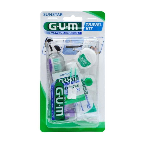 Gum 156 Travel Kit Σετ Ταξιδιού με Οδοντόβουρτσα, Οδοντόκρεμα και Οδοντικό Νήμα