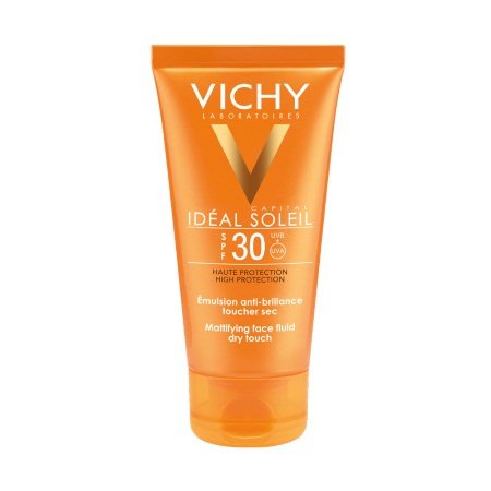 Vichy Ideal Soleil Mattifying Face Fluid Dry Touch SPF30 Αντιηλιακή Λεπτόρρευστη Κρέμα για Ματ Αποτέλεσμα 50ml