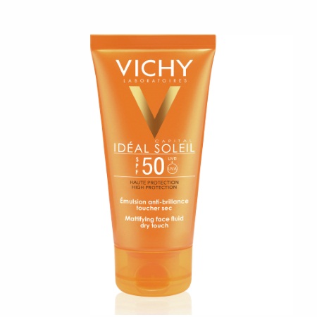 Vichy Ideal Soleil Αντιηλιακή κρέμα προσώπου με λεπτόρρευστη υφή & ματ αποτέλεσμα SPF50 50ml
