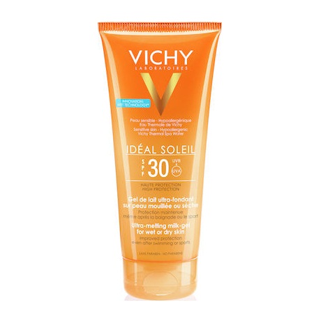Vichy Ideal Soleil Wet Skin Αντιηλιακό Γαλάκτωμα Gel για Πρόσωπο & Σώμα SPF30 200ml
