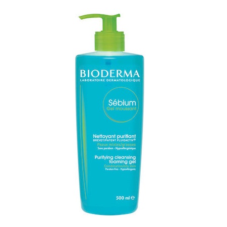 Bioderma Sebium Gel Moussant Απαλό Αφρίζον Τζελ Καθαρισμού για Μικτές & Λιπαρές Επιδερμίδες 500ml