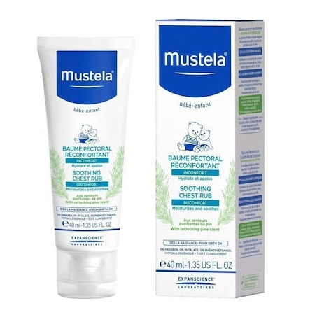 Mustela  Soothing Chest Rub Κρέμα Εντριβής Στήθους 40ml