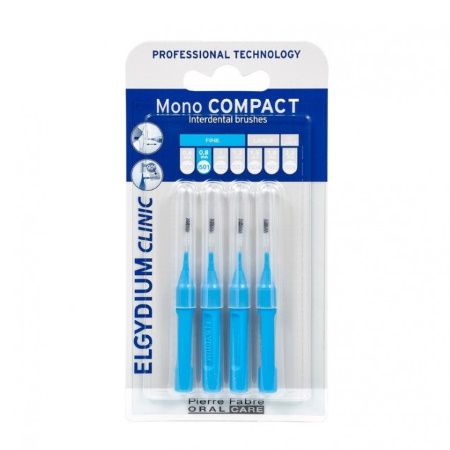 Elgydium Mono Compact Blue 0.4 Μεσοδόντια Βουρτσάκια Μπλε 4 τεμάχια