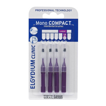 Elgydium Mono Compact Purple 0.8 Μεσοδόντια Βουρτσάκια Μωβ 4 τεμάχια