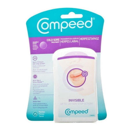 Compeed Invisible Επιθέματα για την Αντιμετώπιση του Επιχείλιου Έρπητα 15 τεμάχια
