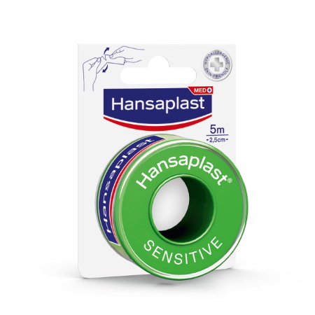 Hansaplast Sensitive Μεταξωτές Αυτοκόλλητες Ταινίες 5m x 2.5cm