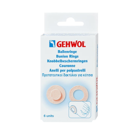 Gehwol Bunion Ring Round Στρογγυλοί προστατευτικοί δακτύλιοι για τα κότσια 6τμχ