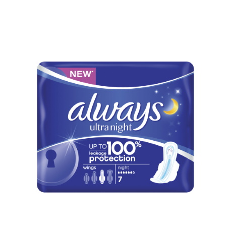 Always Ultra Night Σερβιέτες Υψηλής Απορροφητικότητας 7τμχ