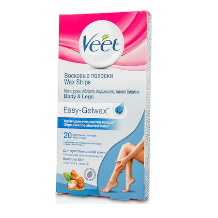 Veet Ταινίες Κρύου Κεριού για Ευαίσθητες Επιδερμίδες 20τμχ