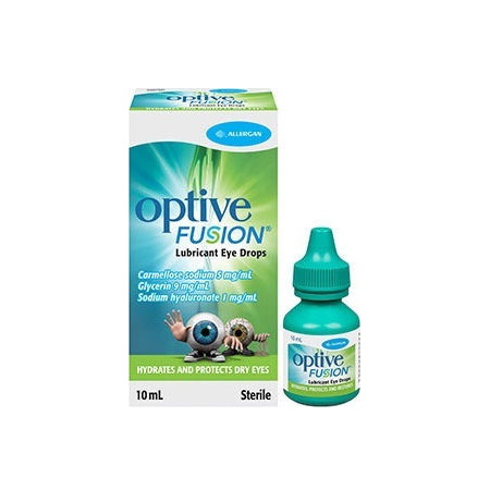 Allergan Optive Fusion Λιπαντικές Οφθαλμικές Σταγόνες με Υαλουρονικό Οξύ 10ml