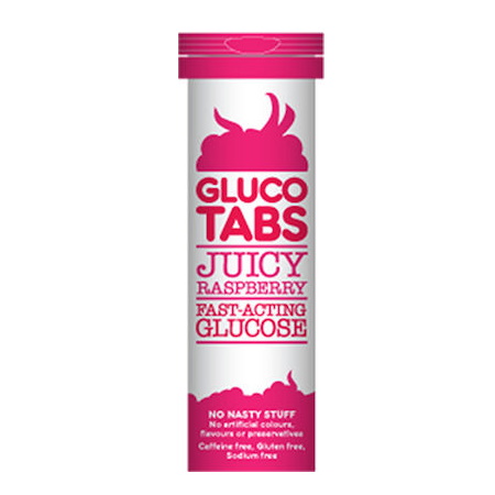 Glucotabs Juicy Rasberry Ταμπλέτες Γλυκόζης με γεύση βατόμουρο 10 Tabs