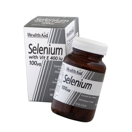 Health Aid Selenium 100μg With Vitamin E 400iu Συμπλήρωμα Διατροφής 30 Κάψουλες