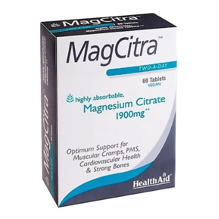 Health Aid MagCitra 1900mg Κιτρικό Μαγνήσιο Υψηλής Απορρόφησης 60 ταμπλέτες