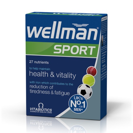 Vitabiotics Wellman Sport Συμπλήρωμα Διατροφής για Άνδρες που Άθλούνται για Ενέργεια & Τόνωση 30 ταμπλέτες