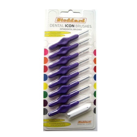 Stoddard ICON Soft Interdental Brushes Large 6mm Purple 8 τμχ