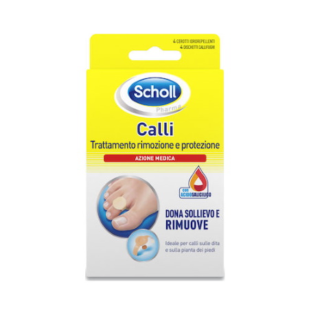 Scholl Calli Επιθέματα Αφαίρεσης Κάλων με Σαλικυλικό Οξύ 4 τεμάχια