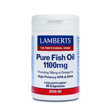 Lamberts Pure Fish Oil Συμπυκνωμένο Ιχθυέλαιο 1100mg 60 κάψουλες