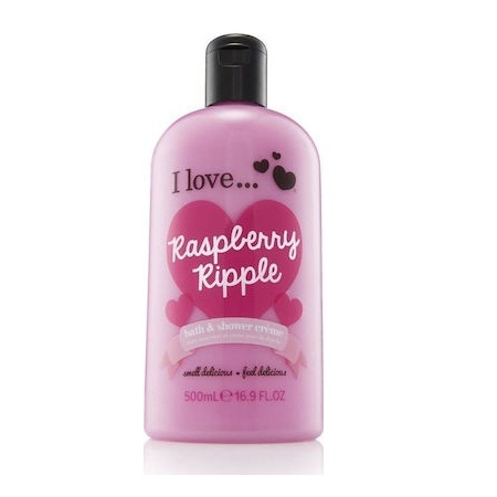 Dirty Works I Love Cosmetics Bath & Shower Cream Ενυδατικό & Χαλαρωτικό Αφρόλουτρο με Άρωμα Raspberry Ripple 500ml