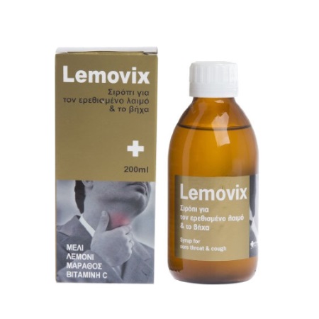 Lemovix Σιρόπι για τον ερεθισμένο λαιμό και το βήχα 200ml