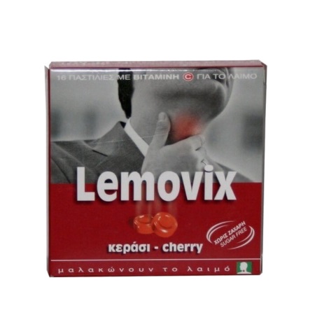Lemovix Forte Παστίλιες Για Το Λαιμό Με Γεύση Κεράσι 16τμχ