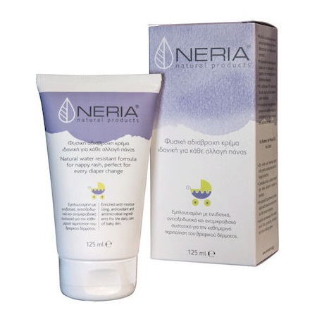 Neria Natural Products Φυσική Αδιάβροχη Κρέμα Για Κάθε Αλλαγή Πάνας 125ml