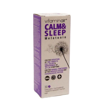 Medicair Vitaminair Calm & Sleep Συμπλήρωμα Διατροφής για την Μείωση του Χρόνου της Έλευσης του Ύπνου 30 Ταμπλέτες
