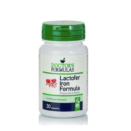 Doctors Formulas Lactofer Iron Formula Συμπλήρωμα Διατροφής Φόρμουλα Μίκροενκαψυλιωμένου Σιδήρου & Λακτοφερίνης 30 δισκία