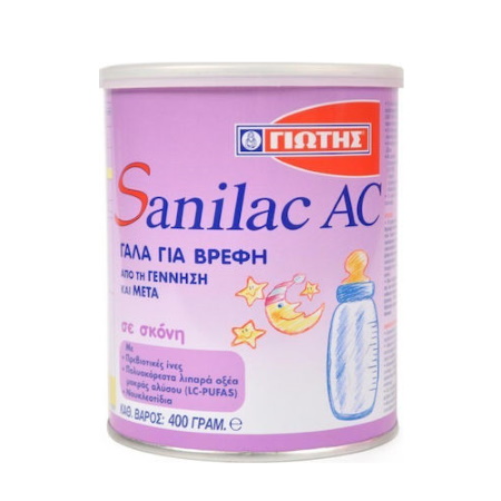 Sanilac AC Γάλα σε σκόνη κατάλληλο για βρέφη με κολικούς 400g