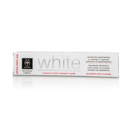 Apivita Natural Dental Care WHITE Λευκαντική Οδοντόκρεμα 75ml