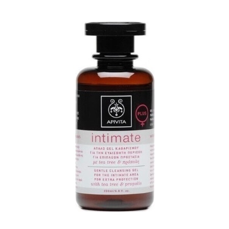 Apivita Intimate Care Plus Απαλό Gel Καθαρισμού για την Ευαίσθητη Περιοχή για Επιπλέον Προστασία με Πρόπολη & Τεϊόδεντρο 200ml