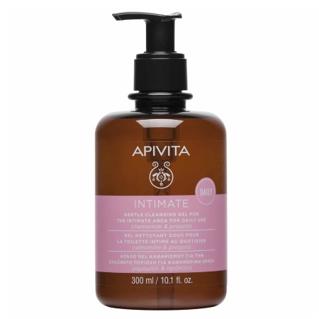 Apivita Intimate Daily Απαλό Gel Καθαρισμού της Ευαίσθητης Περιοχής με Χαμομήλι & Πρόπολη 300ml