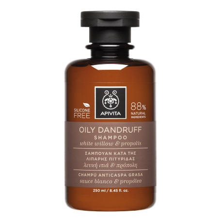 Apivita Oily Dandruff Shampoo Σαμπουάν κατά της Λιπαρής Πιτυρίδας με Λευκή Ιτιά & Πρόπολη 250ml