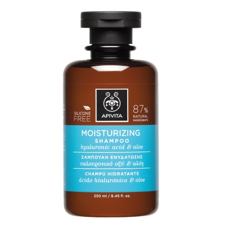 Apivita Moisturizing Σαμπουάν Ενυδάτωσης με Υαλουρονικό Οξύ & Αλόη 250ml