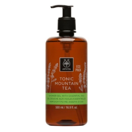 Apivita Mountain Tea Αφρόλουτρο Σώματος με Αιθέρια Έλαια Ecopack 500ml