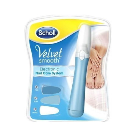 Dr. Scholl Velvet Smooth Ηλεκτρικό Σύστημα Περιποίησης Νυχιών με 3 Κεφαλές 1 τεμάχιο