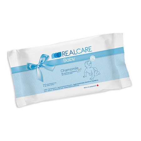 Real Care Μωρομάντηλα με εκχύλισμα χαμομηλιού 72 τεμ