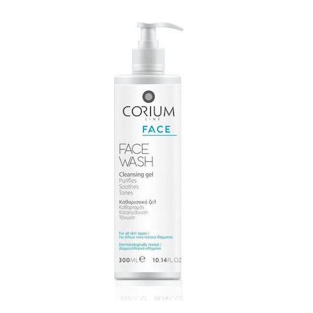 Corium Face Wash Καθαριστικό Τζελ για όλους τους τύπους δέρματος 300ml