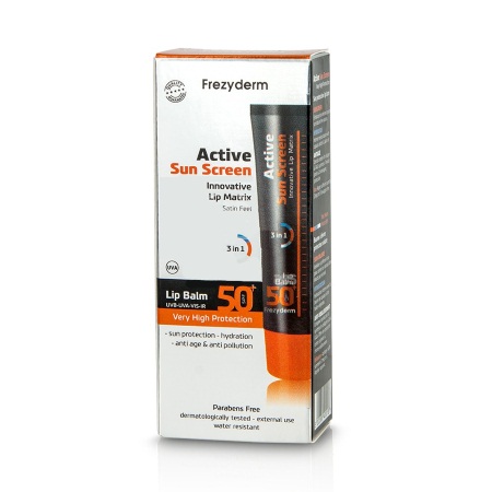 Frezyderm Active Sun Screen SPF50+ Lip Balm Αντιηλιακή Προστασία για τα Χείλη 15ml