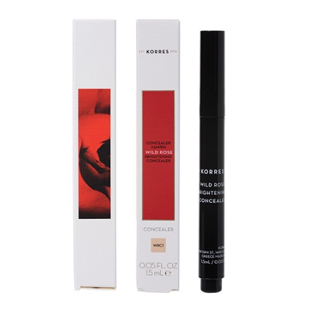 Korres Wild Rose Brightening Concealer Concealer Άγριο Τριαντάφυλλο Μακράς Διάρκειας Σε Υγρή Μορφή Απόχρωση WRC1 1.5ml