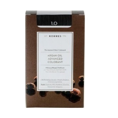 Korres Argan Oil Advanced Colorant 1.0 Μαύρο Φυσικό 50ml