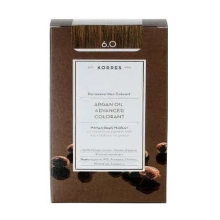 Korres Argan Oil Advanced Colorant 6.0 Ξανθό Σκούρο Φυσικό 50ml