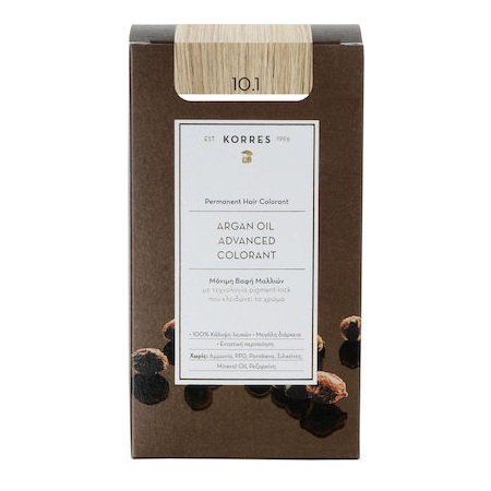 Korres Argan Oil Advanced Colorant 10.1 Ξανθό Πλατίνας Σαντρέ 50ml