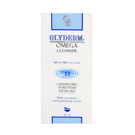 Olyderm Omega Cleanser Καθαριστικό Γαλάκτωμα Ήπιου Αφρισμού για Ξηρό Δέρμα 300ml