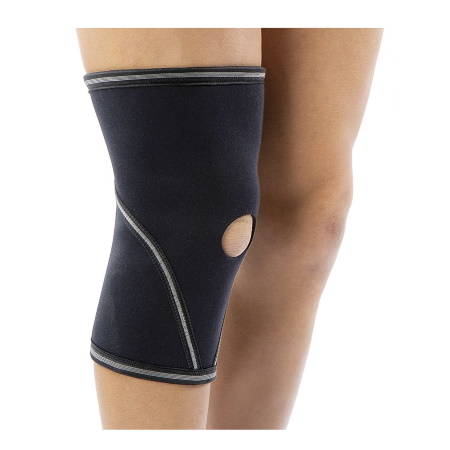 Anatomic Help 0021 Επιγονατίδα Απλή, με Τρύπα Χρώμα Μαύρο Μέγεθος L