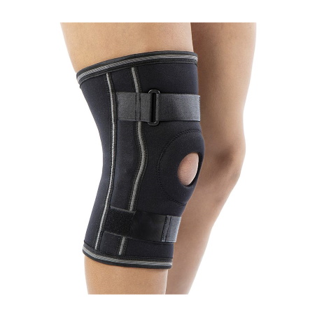 Anatomic Help 0023 Επιγονατίδα με Μεταλλικά Στηρίγματα Τρύπα Χρώμα ΜΑΥΡΟ Μέγεθος XL