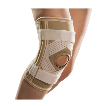 Anatomic Help 0025 Επιγονατίδα Χιαστών με Σπειροειδή Ελάσματα Τρύπα Χρώμα ΜΑΥΡΟ Μέγεθος S